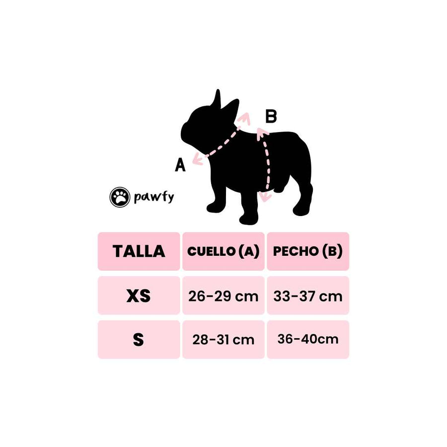 Tabla de medidas en cm