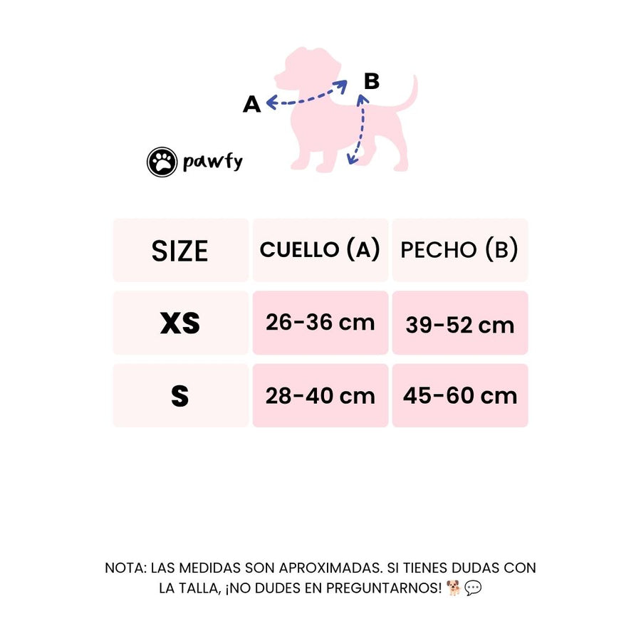 Size chart in cm