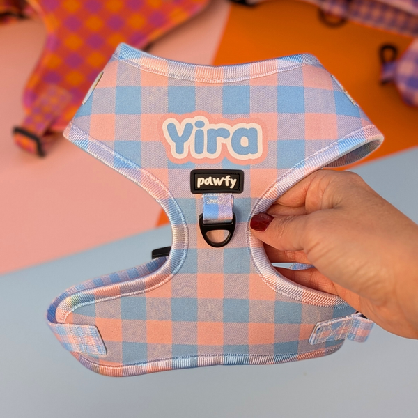 Arnés Ajustable Vichy Pop Blue