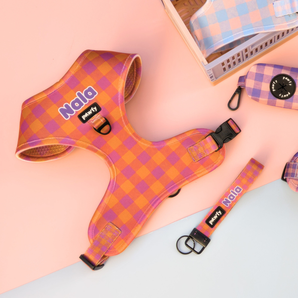 Arnés Ajustable Vichy Pop Pink