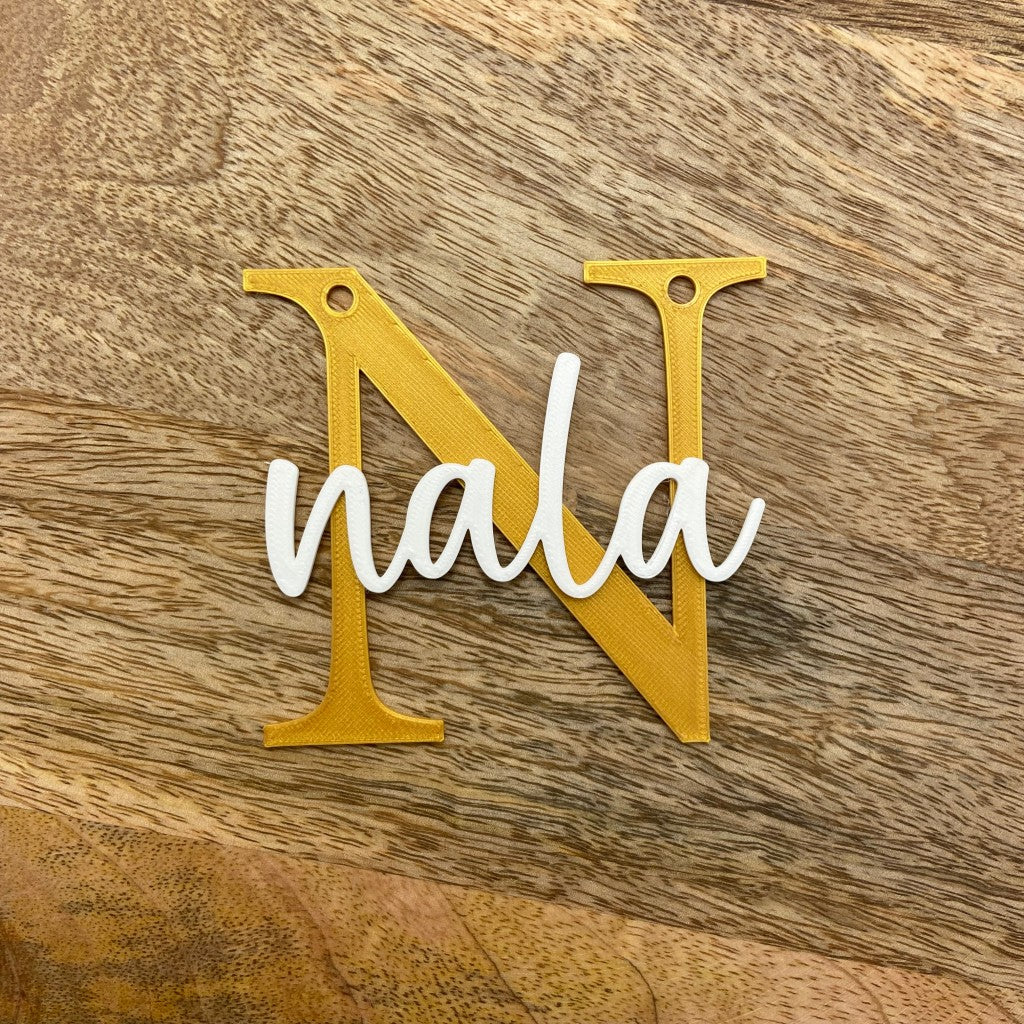 Adorno Navidad Nombre e Inicial